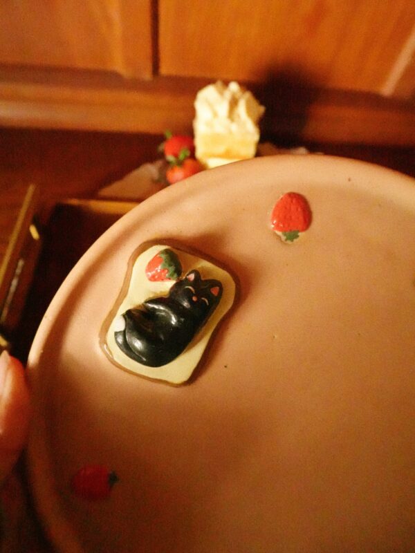 Strawberry Cat Toast Plate Miss Clove