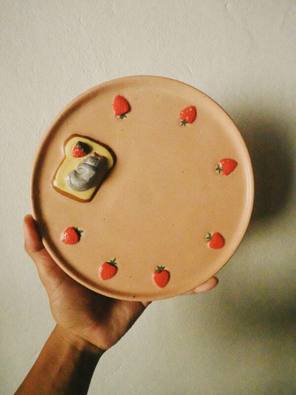 Processed with VSCO with a8 preset Strawberry Cat Toast Plate Miss Grey Grey